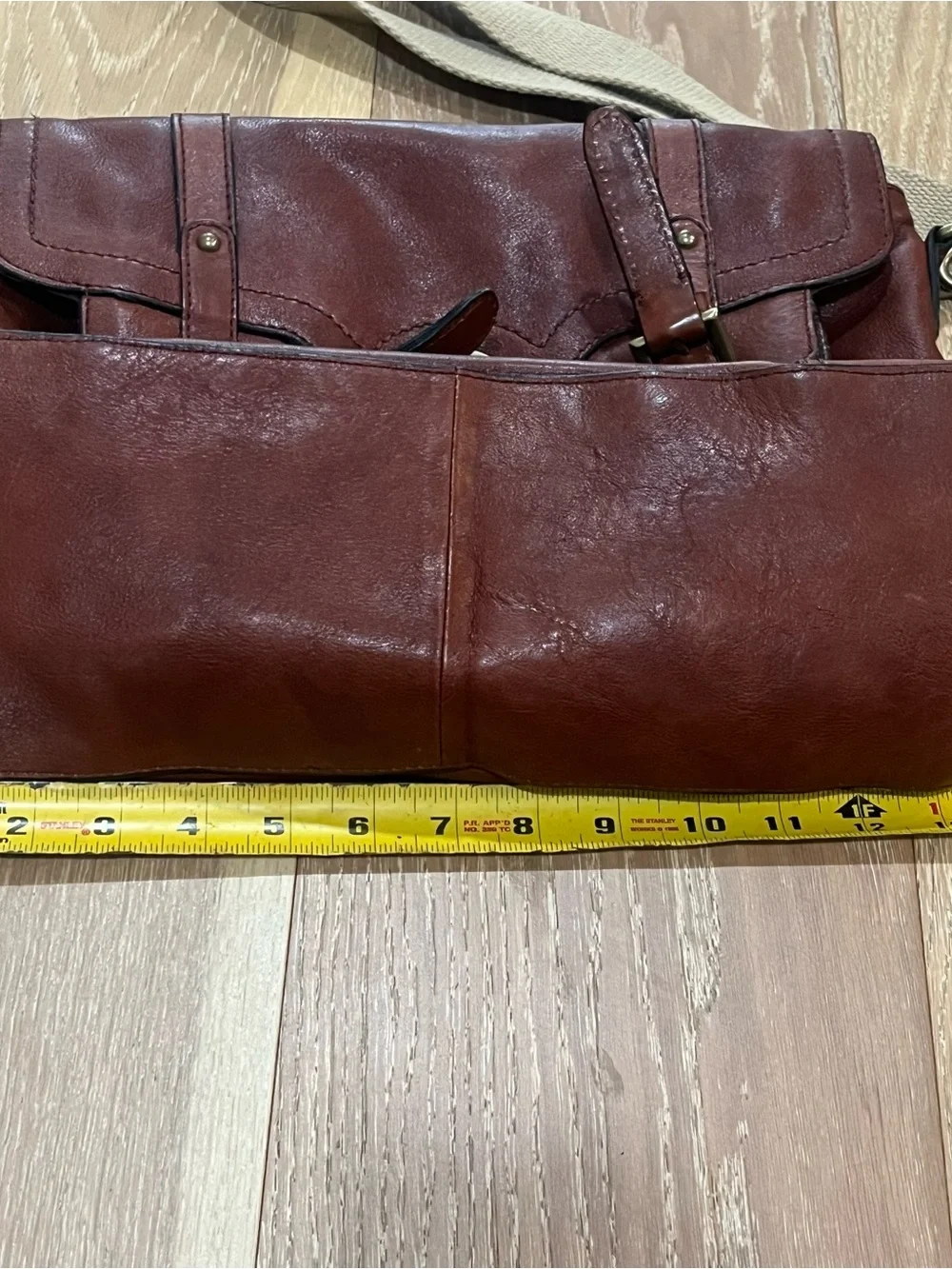 Tarnish Genuine Leather Brown Satchel Shoulder Bag 14x6x10